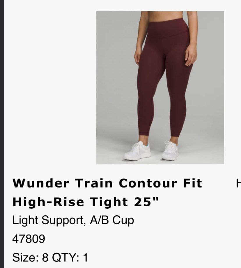 Wunder Train Contour Fit High-Rise Tight 25, Women's Leggings/Tights