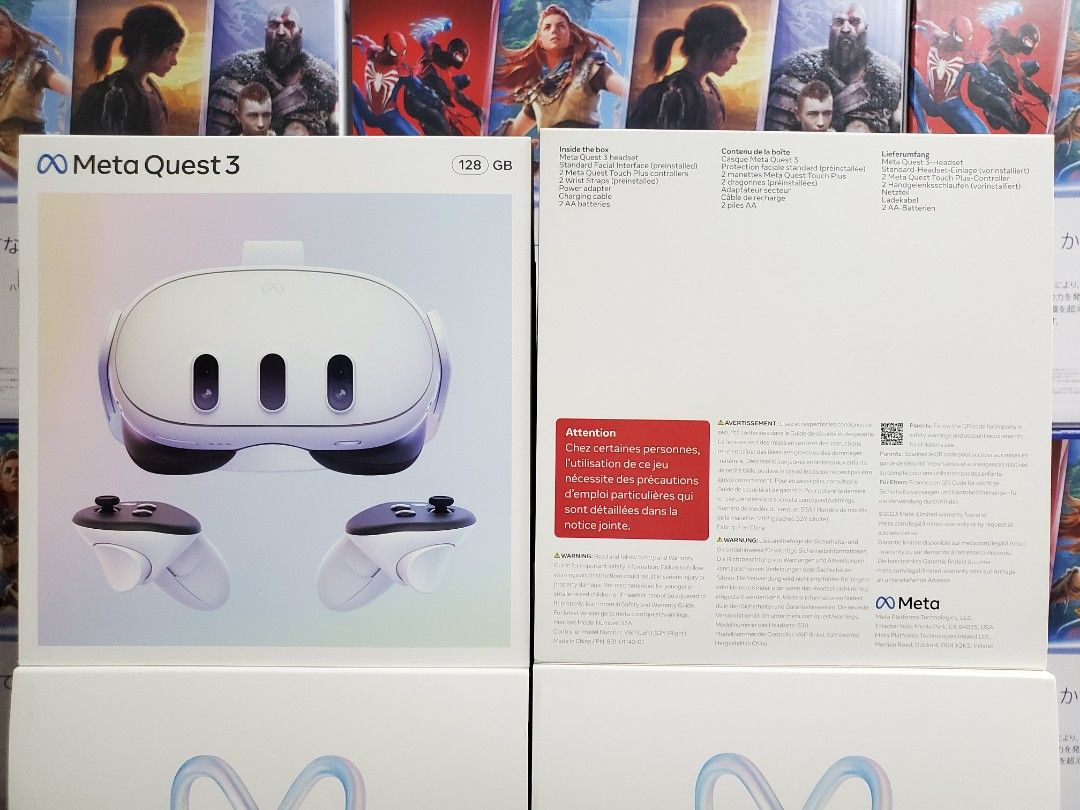 全新Meta Quest 3 混合實境VR頭戴式裝置128GB 一體機VR遊戲機3D電影