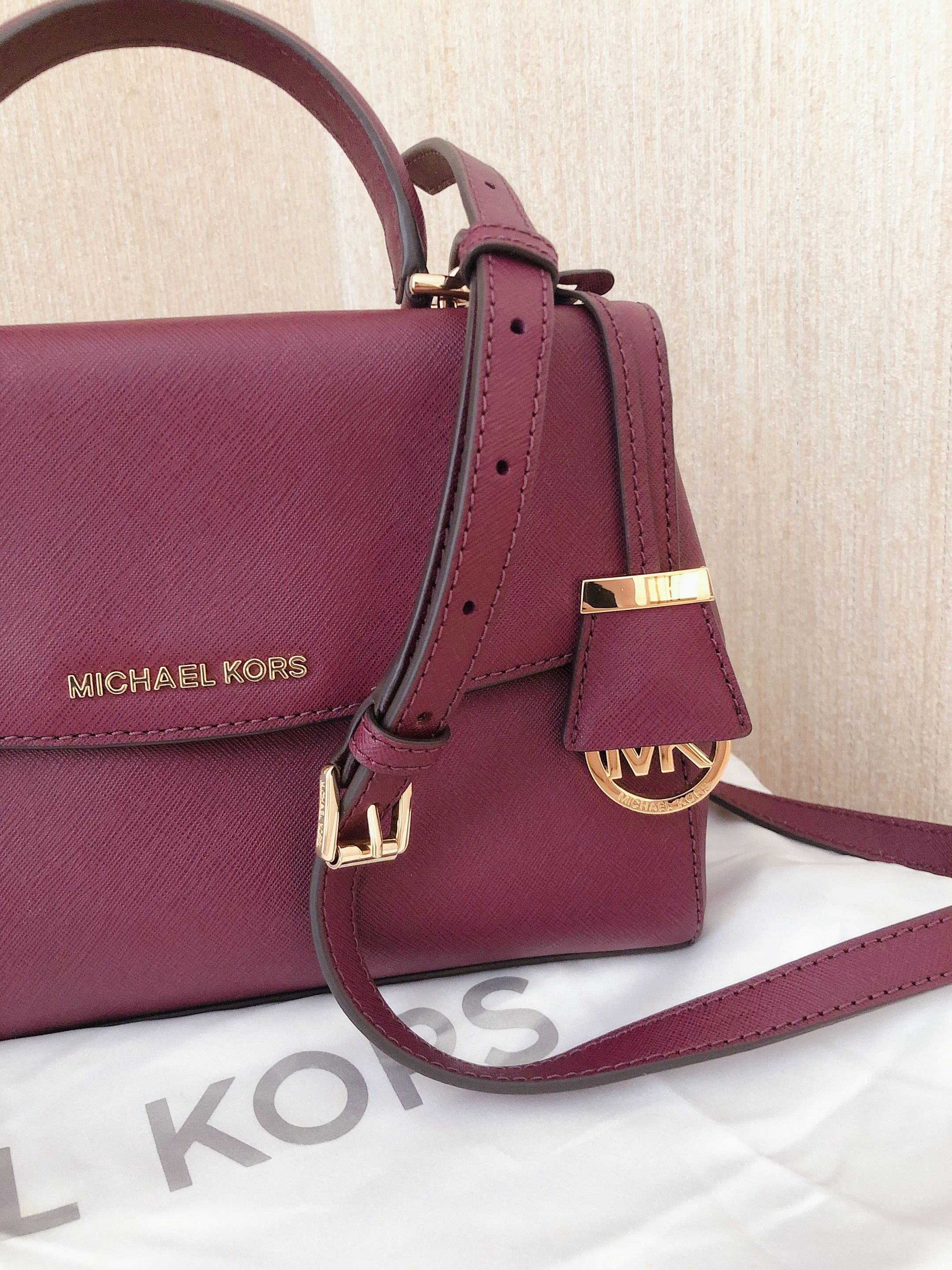 Maroon michael best sale kors crossbody