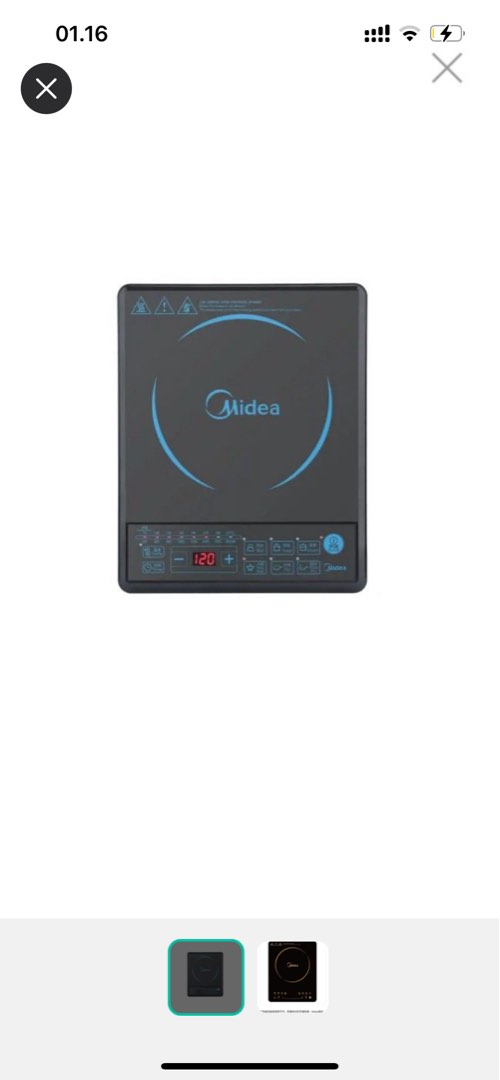 Midea Electric Stove, 家庭電器, 廚房電器, 鍋具 Carousell