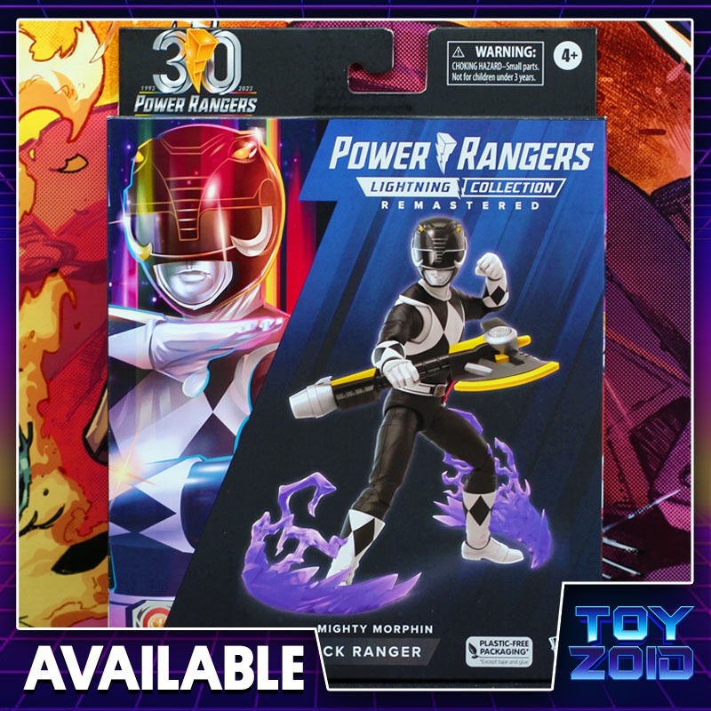 Mighty Morphin Power Rangers Lightning Collection Deluxe Black Ranger ...