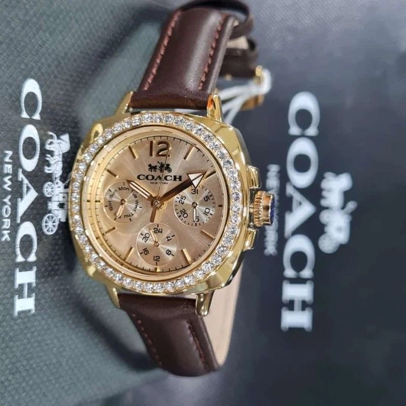 Coach boyfriend store watch gold