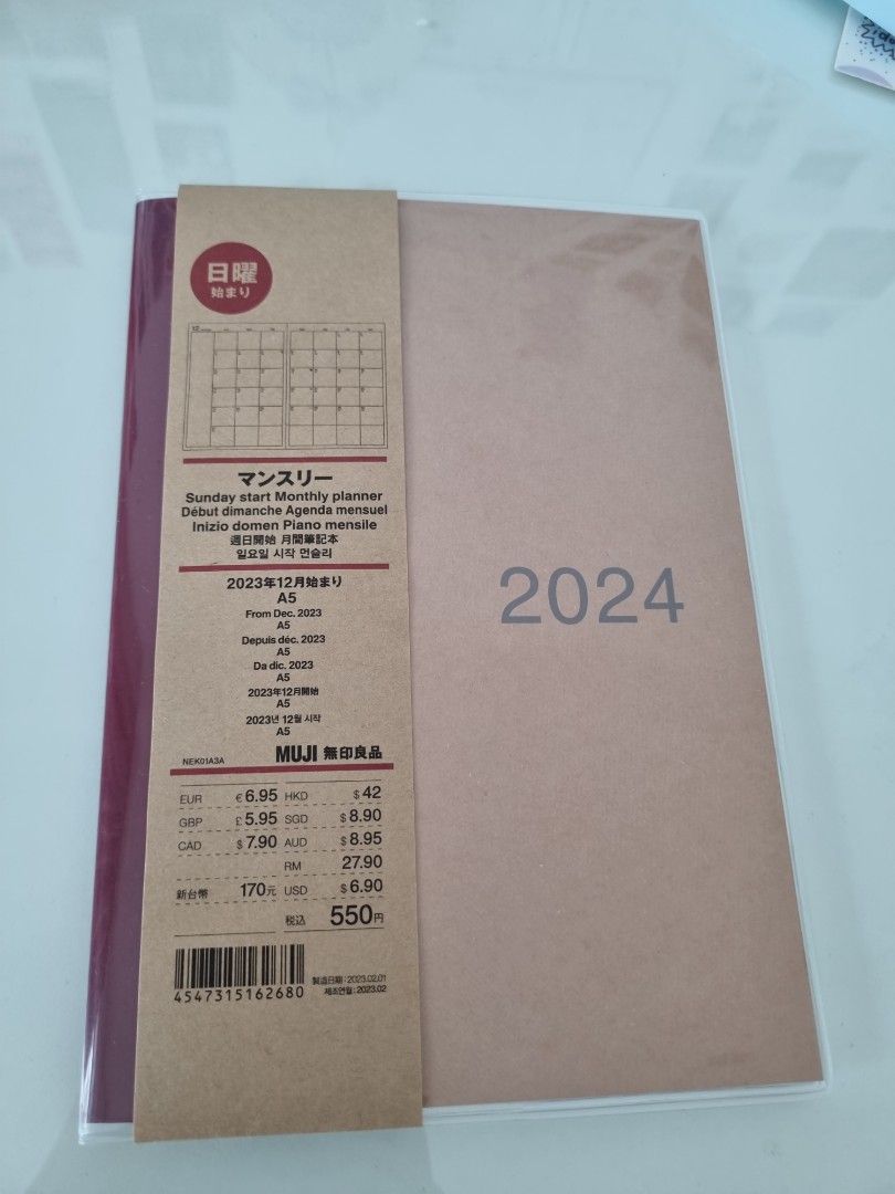 muji 2024 planner, Hobbies & Toys, Stationery & Craft, Stationery