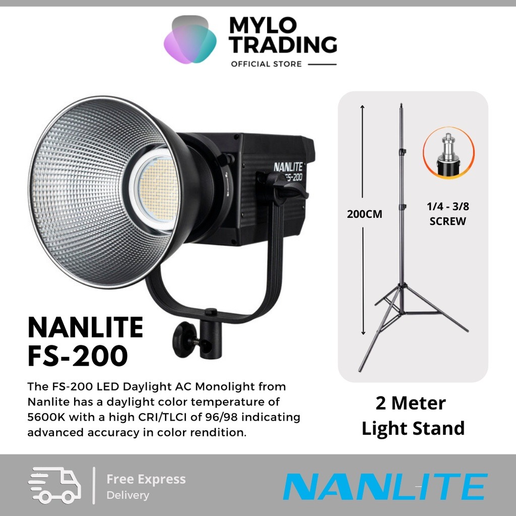 NANLITE FS200 AC LED Monolight Professional Photography Outdoor