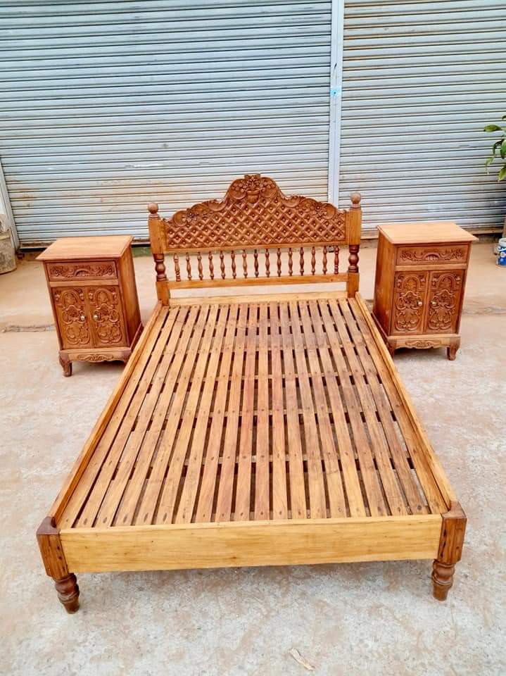 Narra Double Size Bed, Furniture & Home Living, Furniture, Bed Frames