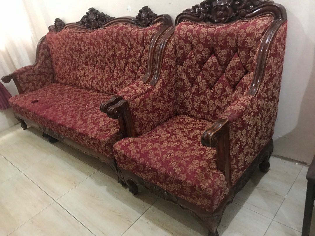 Narra Sofa set, Furniture & Home Living, Furniture, Sofas on Carousell