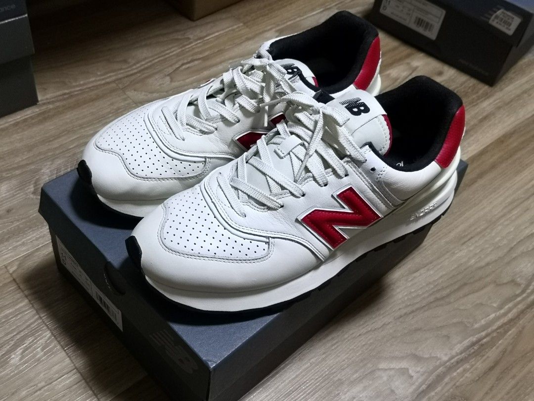 Red and white hotsell new balance 574