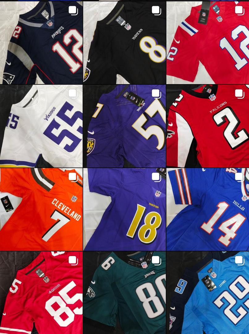Nfl shop jersey list