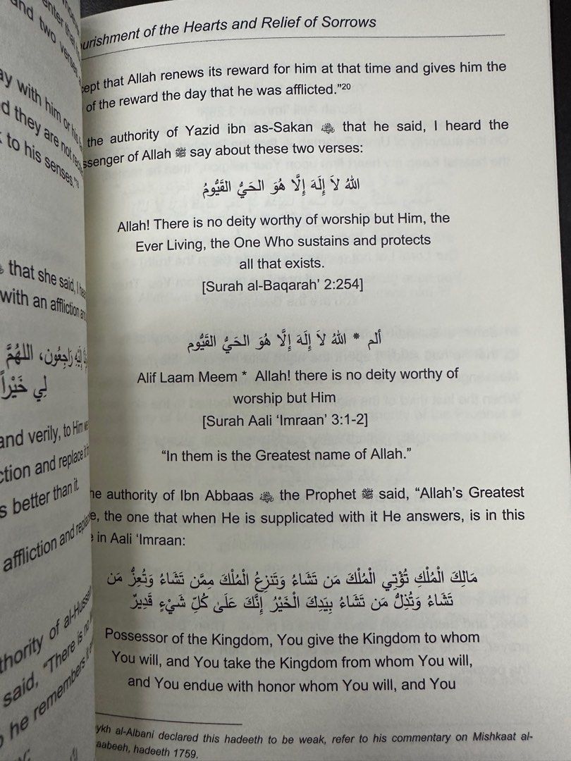 Nourishment of the Hearts & Relief of Sorrows by Shaykh Faisal Ibn ...