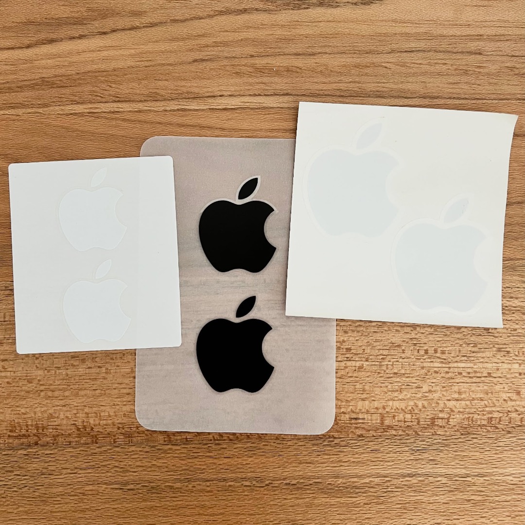 Original Apple Logo Stickers x 6, Hobbies & Toys, Stationery & Craft