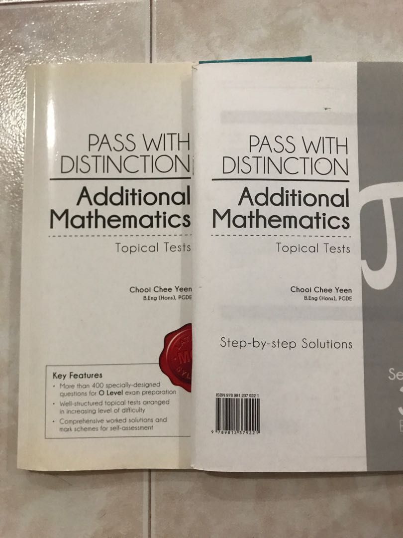 Pass With Distinction A Maths Topical Tests w answer sheet ...