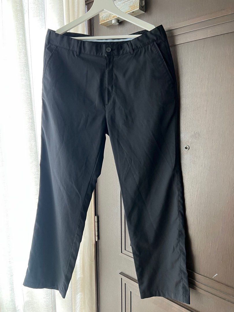 Mens black online golf trousers