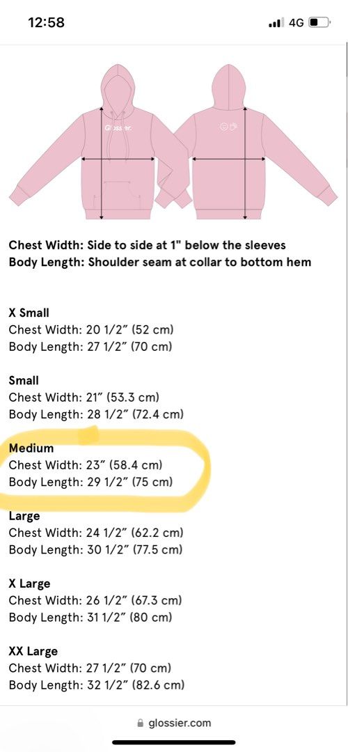 Glossier hoodie pink store