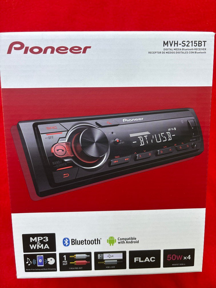 Pioneer MVH-S215BT Deckless Player, Car Accessories, Accessories on ...