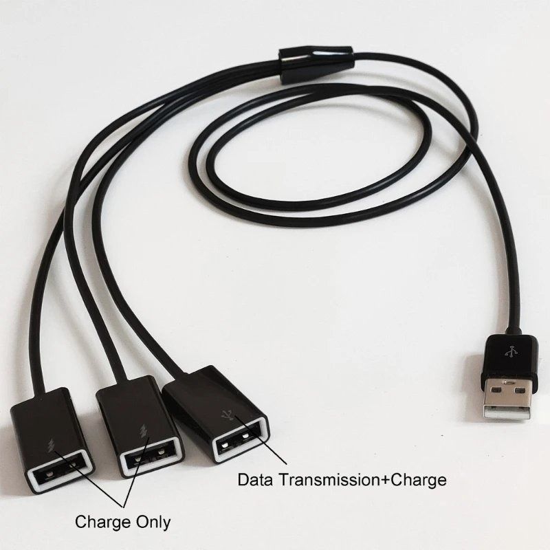 Portable 3 in 1 USB Splitter with Multiple USB Port USB Extension Cable ...