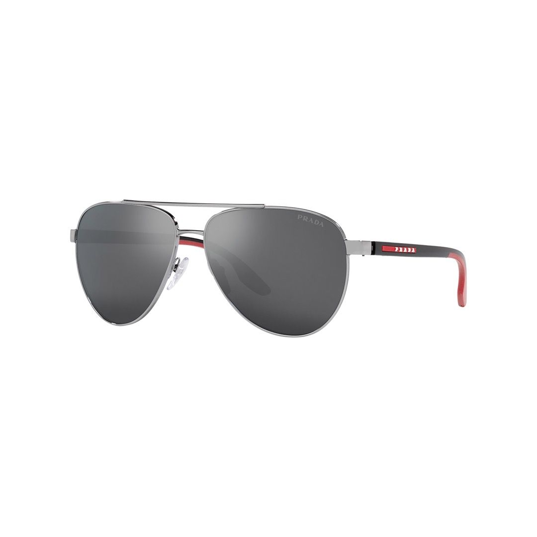 Prada Linea Rossa Men s Pilot Frame Gunmetal Metal Sunglasses PS