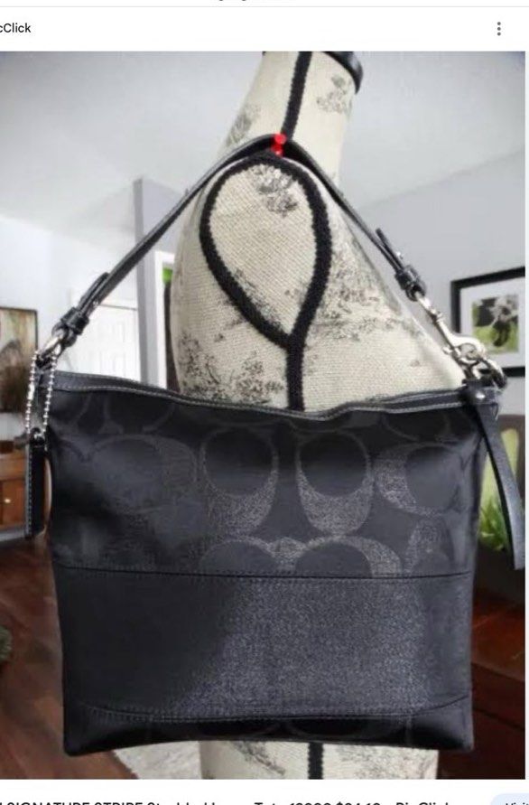 Coach Bag | Medium Size | Silver Black