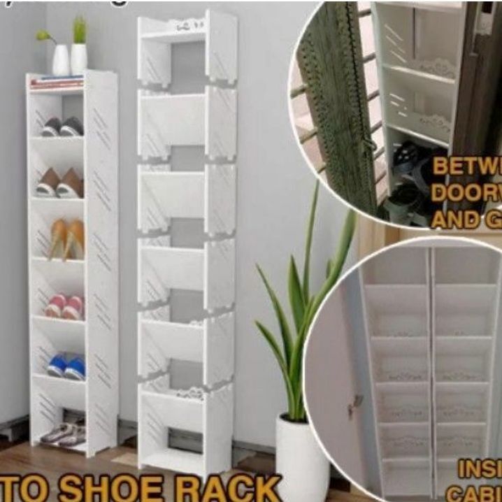 White stackable online shoe rack