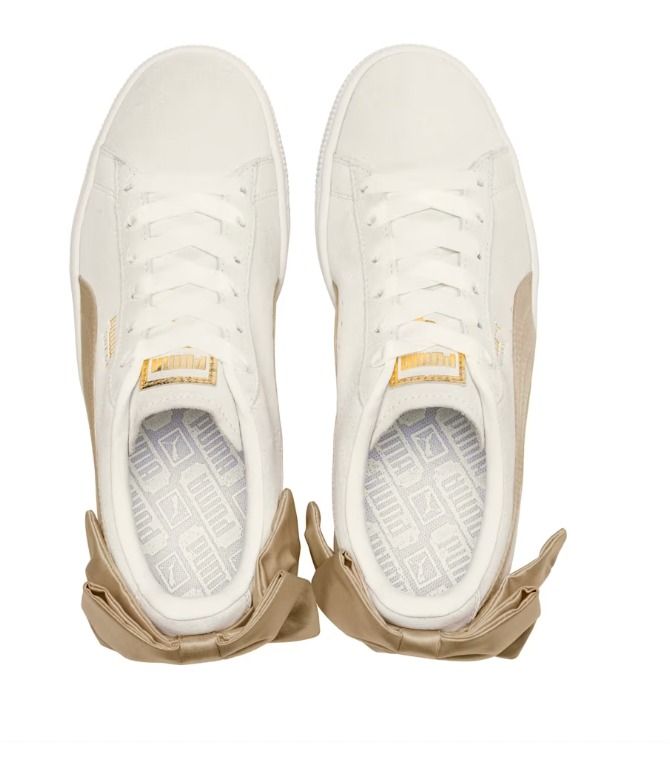 Puma pink sale and gold trainers