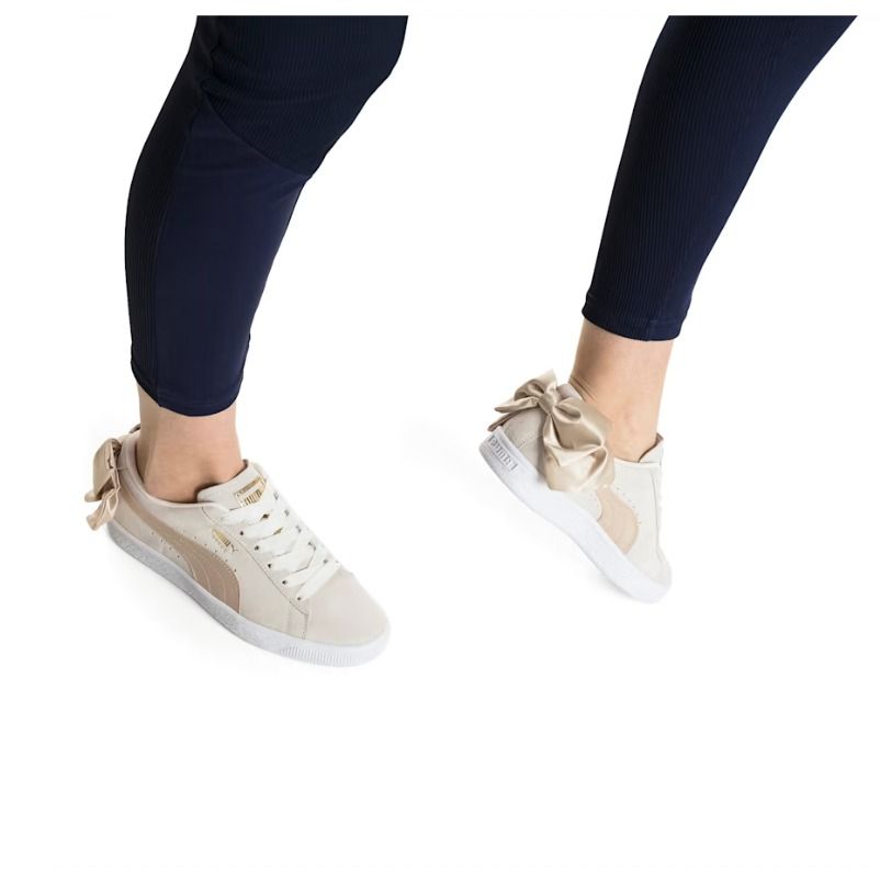 Puma pink sale and gold trainers