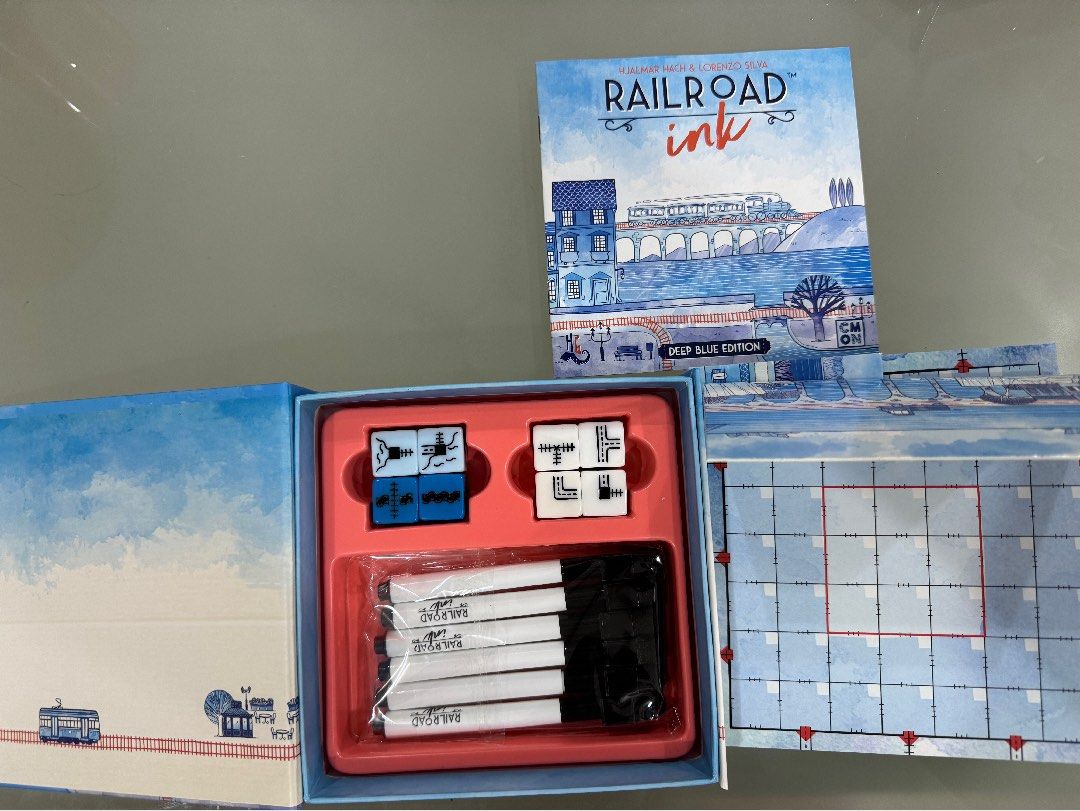Railroad Ink Railroad Ink: Deep Blue Edition (Board Game), Hobbies & Toys, Toys ...