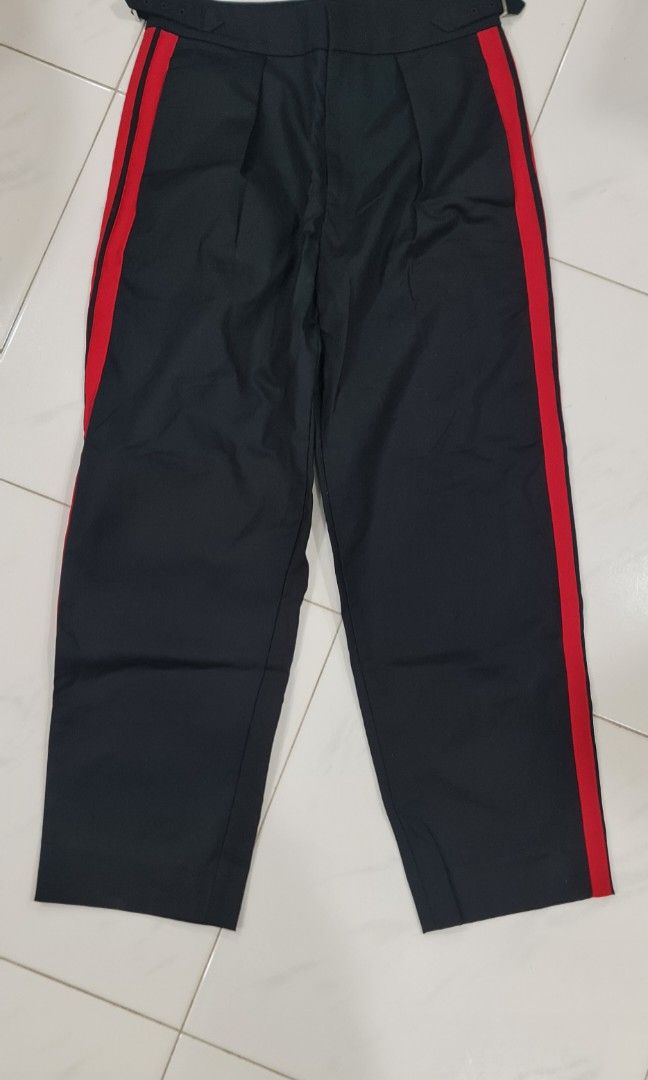 Red and black army pants store