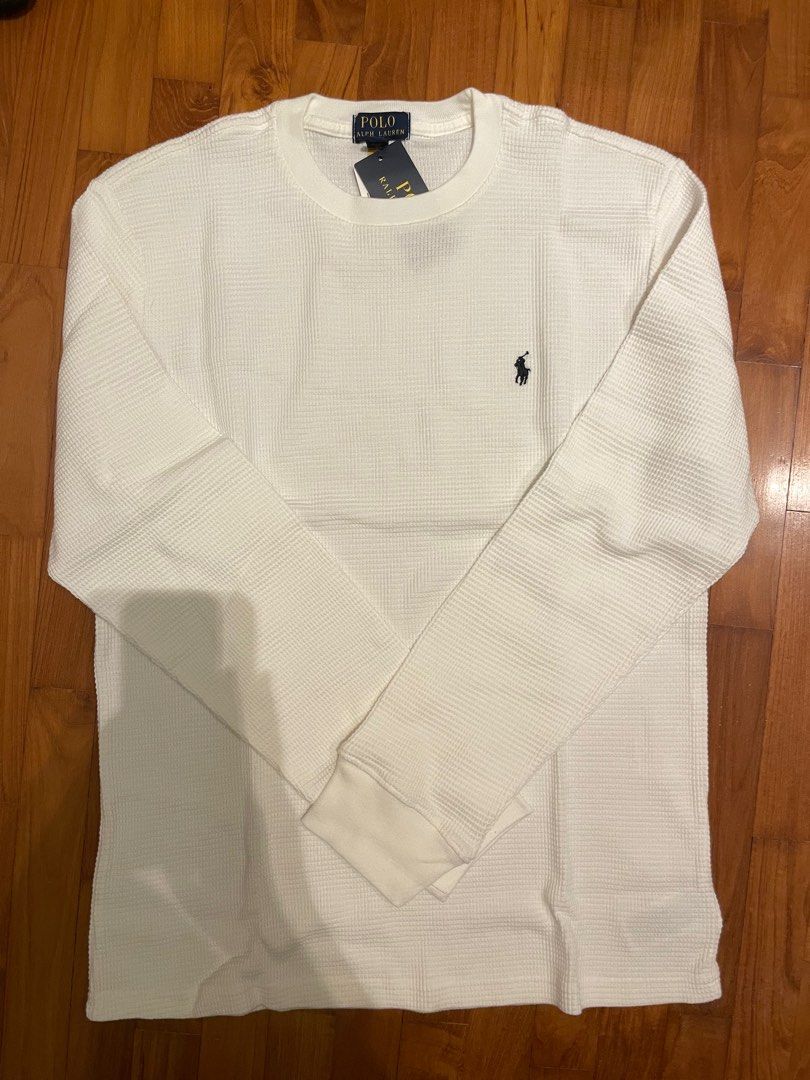 Ralph lauren waffle clearance knit long sleeve
