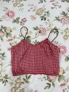 Brandy Melville Red Tiffany Floral Tank Top RARE