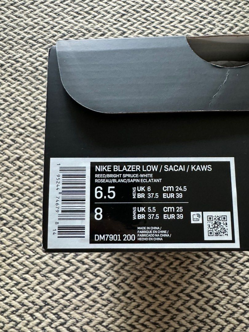 Sacai Nike Kaws Blazer Lows Reed Bright Sprice White Men s