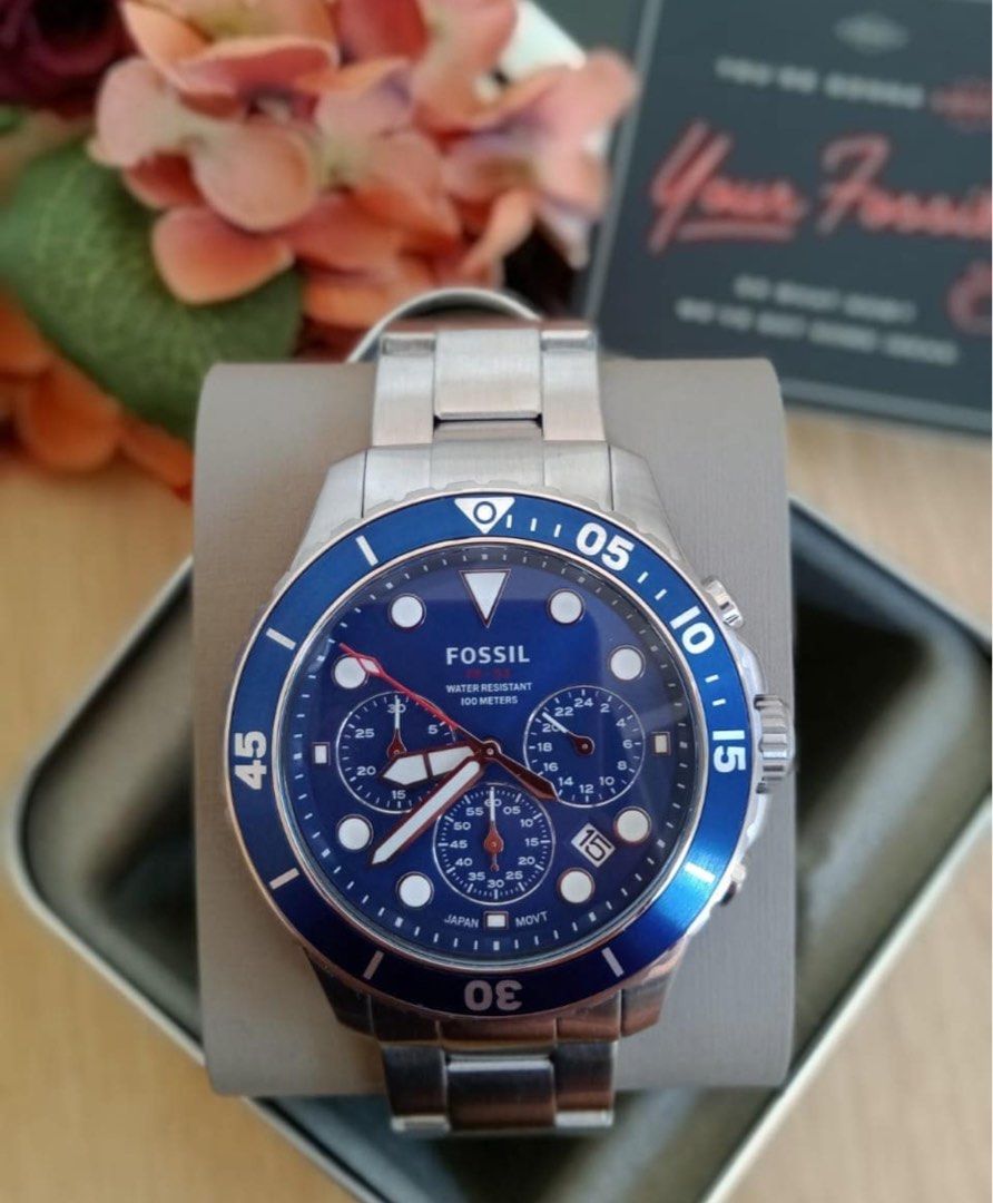 Fossil FB 03 Chronograph Stainless Steel Watch 46mm FS5724
