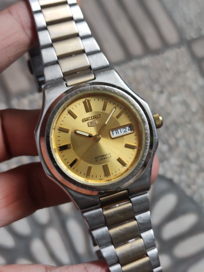 Seiko Nautilus Two Tone SNKK48 Fesyen Pria Jam Tangan di Carousell