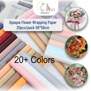 20PCS Gilt Paper Opening Flower Basket Golden Flower Paper Bouquet  Two-color Ouya Paper Wrap Flower Paper Waterproof Material Flower Wrapping  Paper