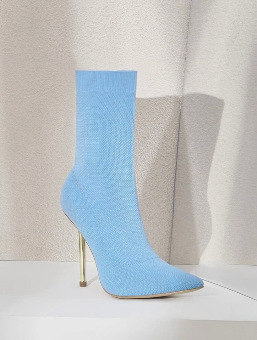 Light blue sock boots top