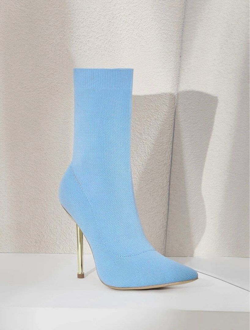 Baby blue on sale sock boots