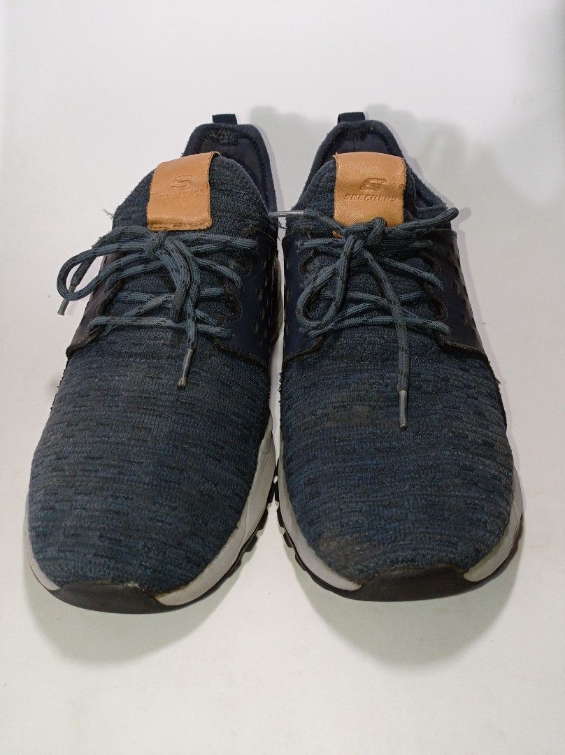 Skechers Relven Velton Navy Fesyen Pria Sepatu Sneakers di