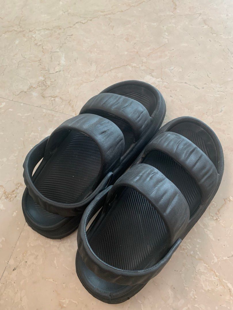 Double strap slippers sale