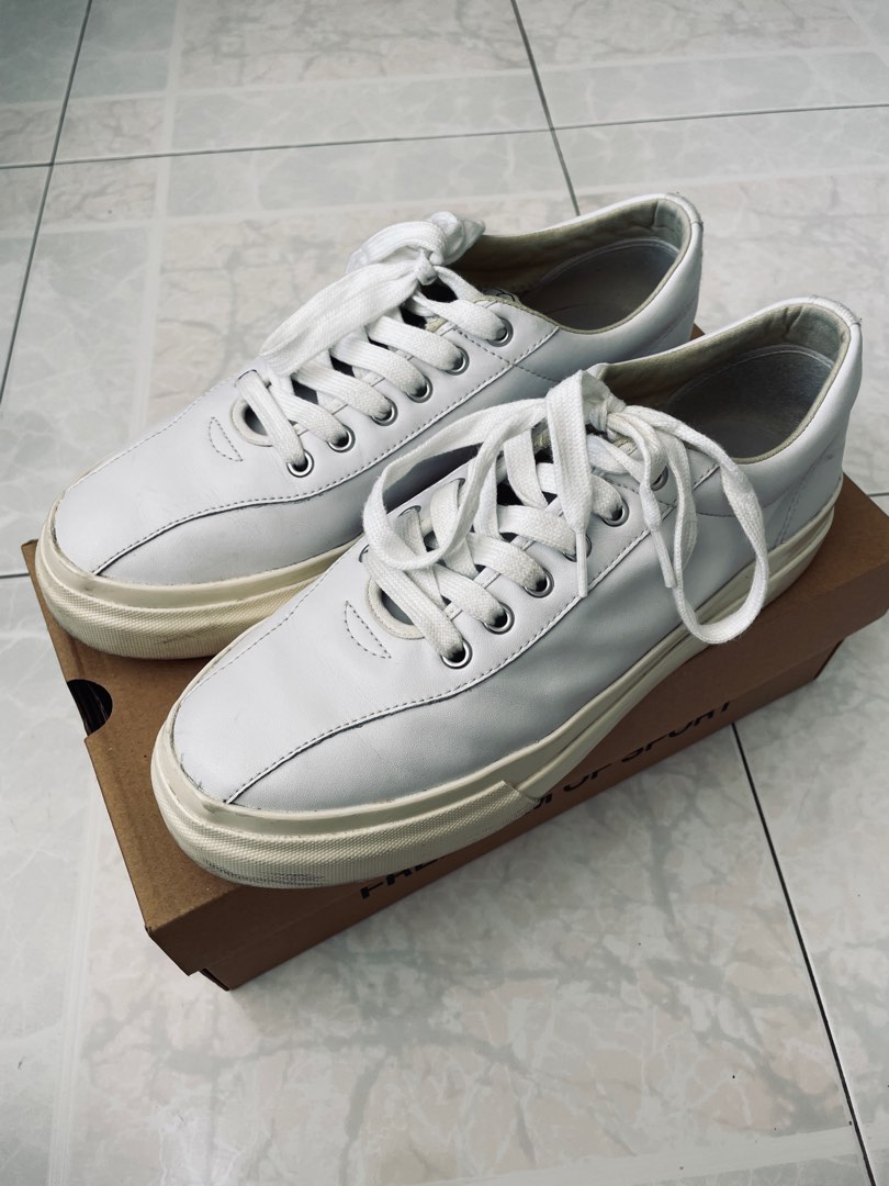 Dellow leather hotsell white