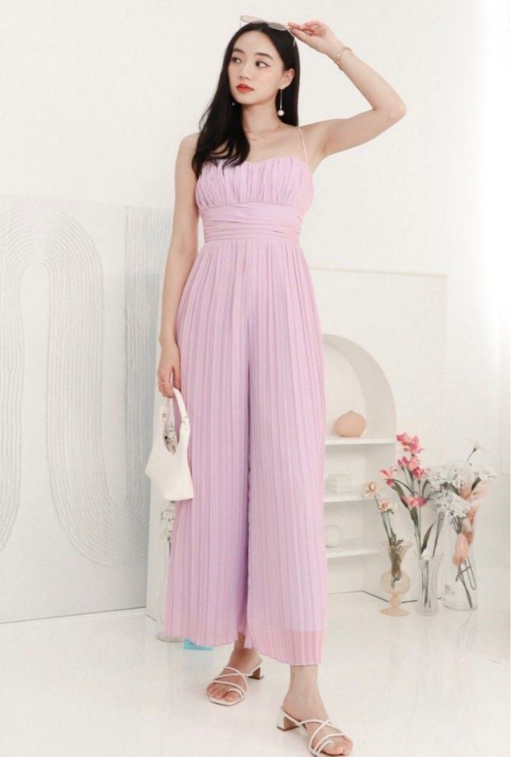 Style Soir e Casey Chiffon Jumpsuit Lavender