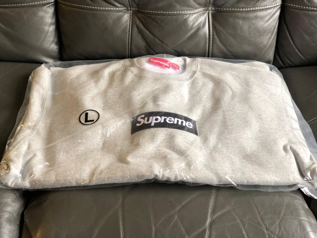 Supreme box logo crewneck fw22 grey with black box size L 全新品