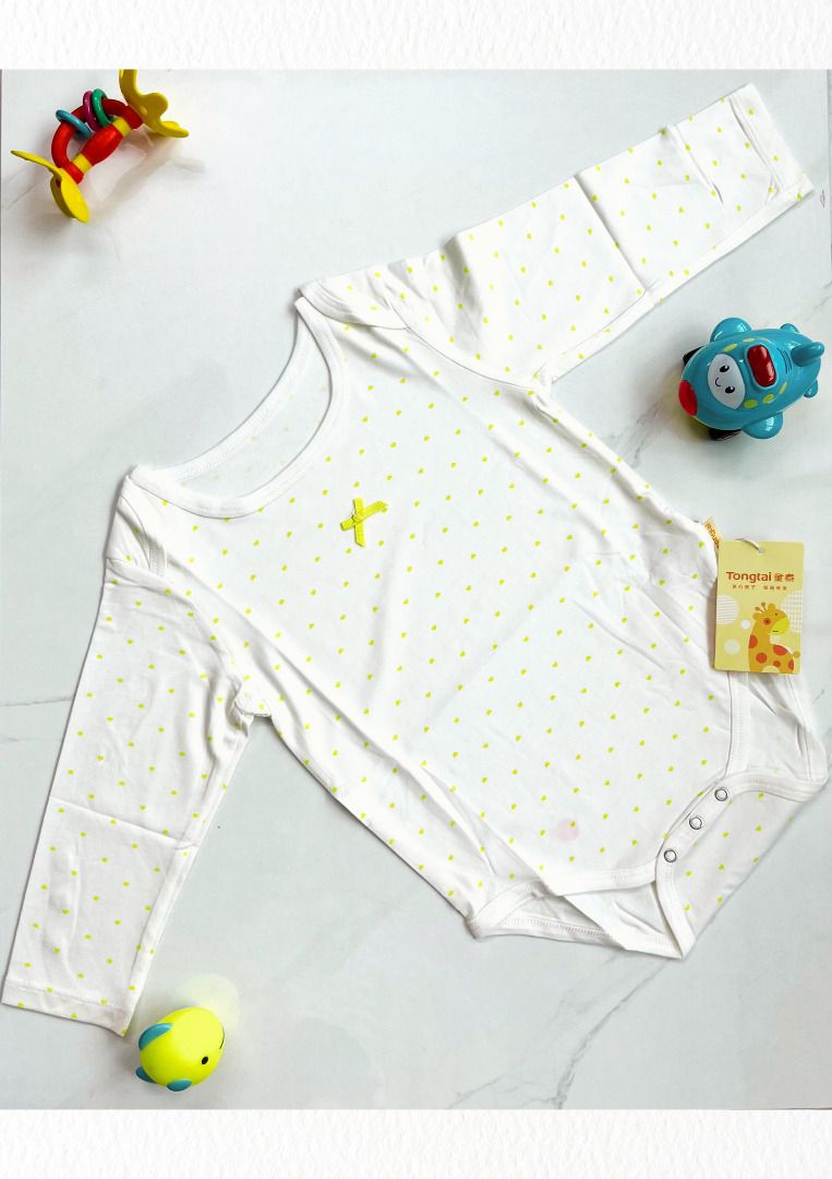 Tongtai Baby Romper White Full Sleeves