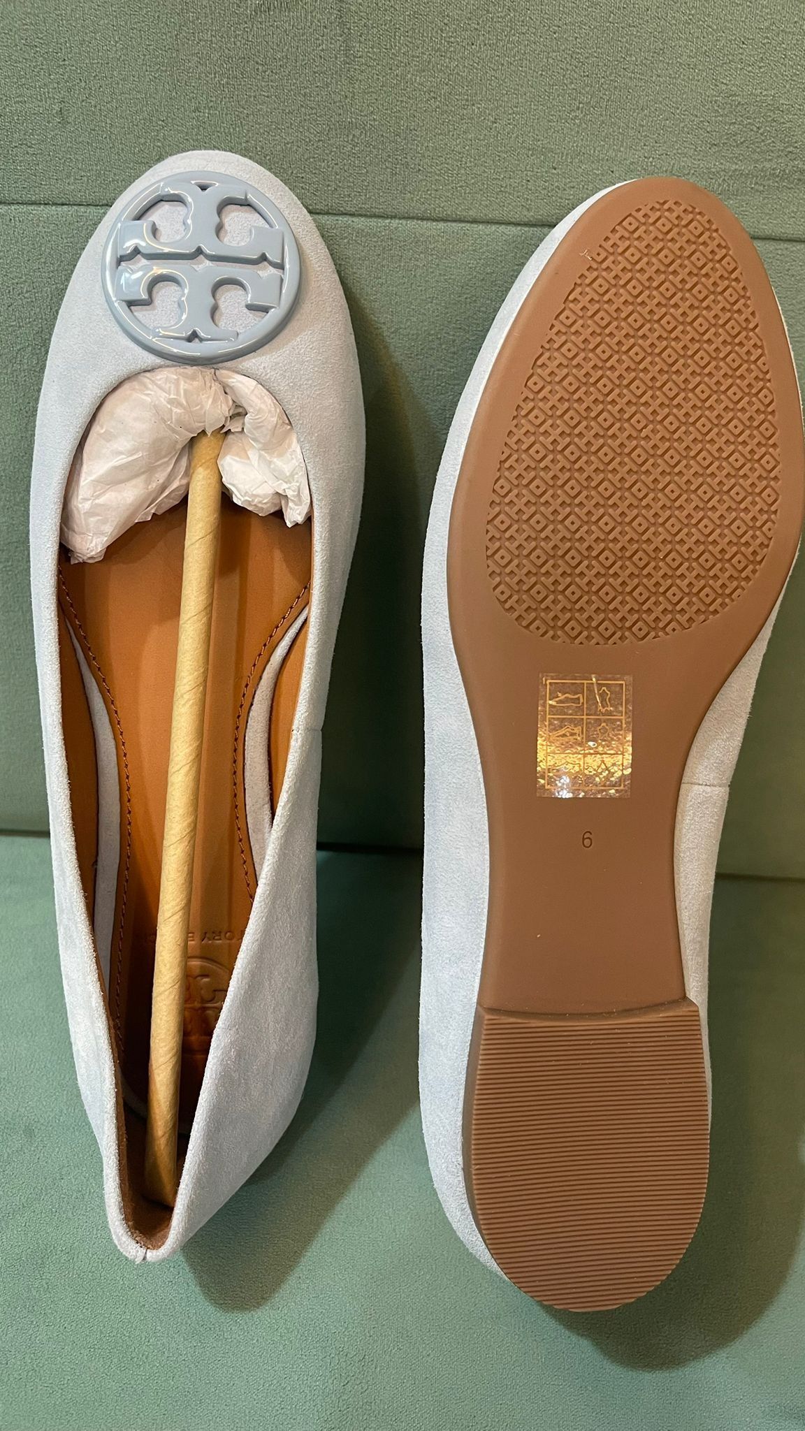 Tory Burch Chelsea Ballet Flat Ice Blue
