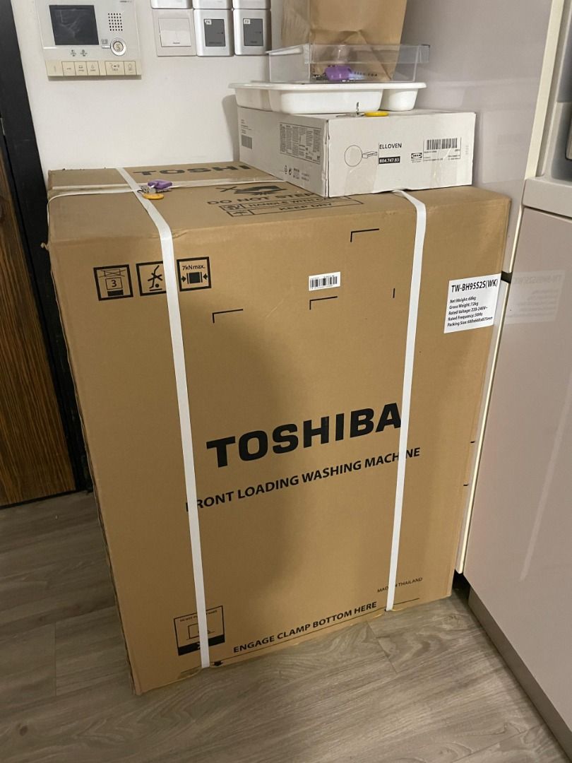 Toshiba 8.5kg Front Load Washing Machine TWBH95S2S (NEW), TV & Home