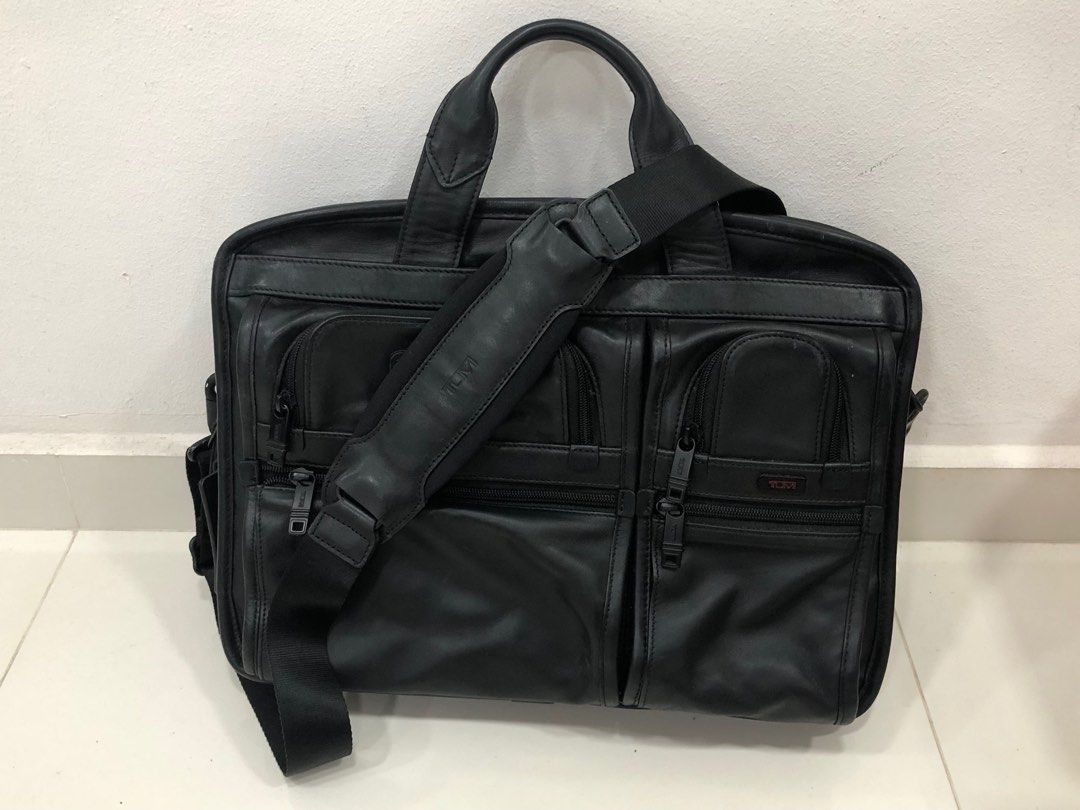 Tumi Alpha leather compact laptop bag clearance Computers Tech Parts Accessories Laptop Bags Sleeves on Carousell