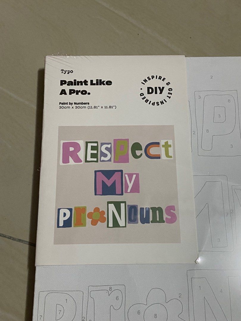 Typo DIY Paint by Number kit, Hobbies & Toys, Stationery & Craft, Other