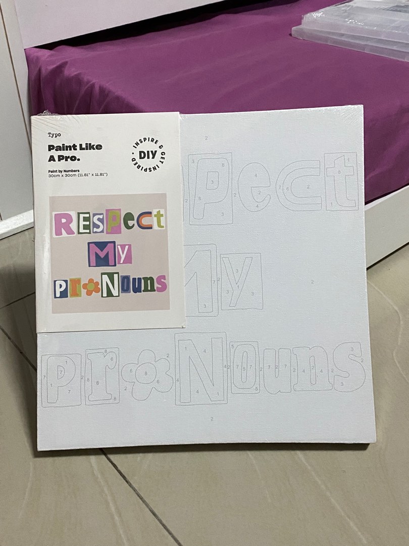 Typo DIY Paint by Number kit, Hobbies & Toys, Stationery & Craft, Other