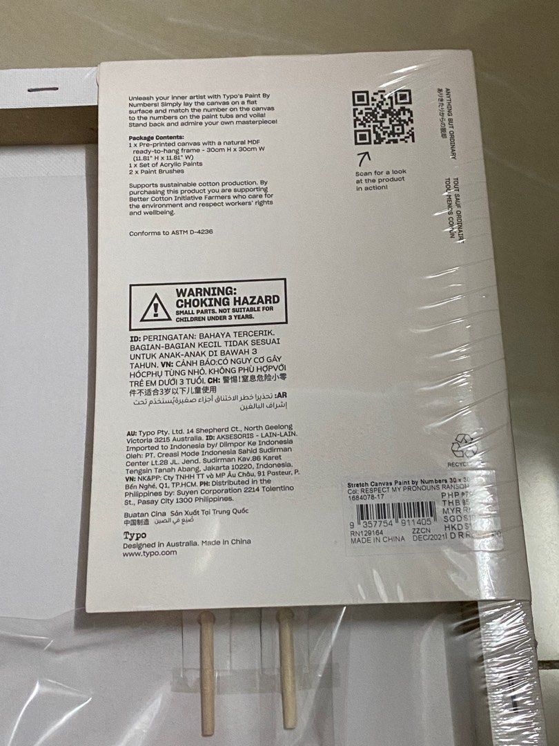 Typo DIY Paint by Number kit, Hobbies & Toys, Stationery & Craft, Other