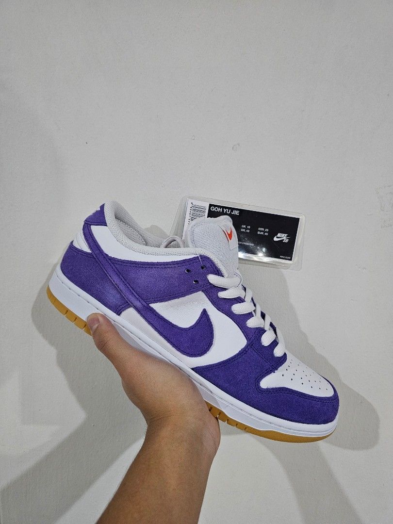 US 10 Nike SB Dunk Low Court Purple Suede Men s Fashion