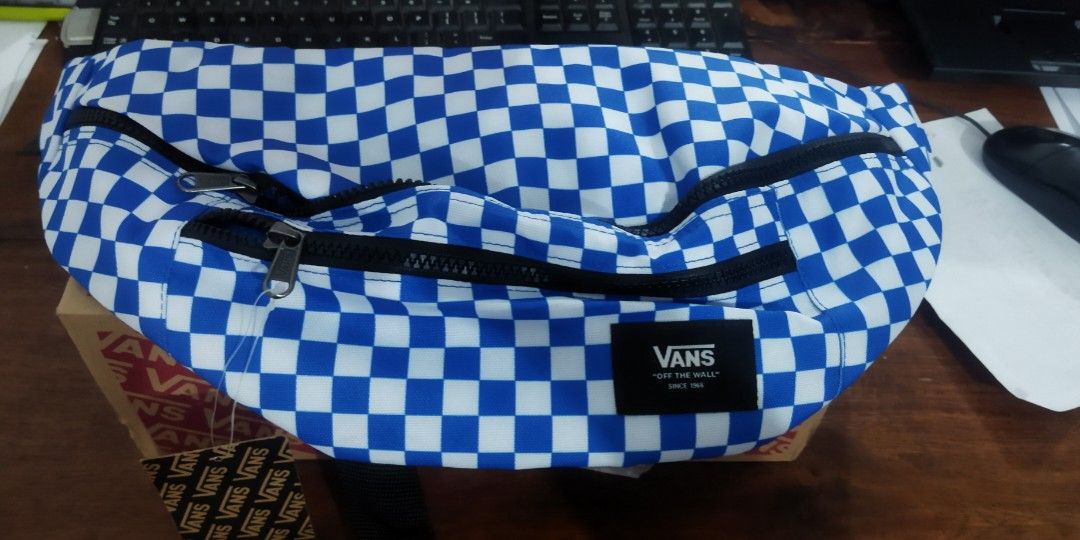 Vans ward deals checkerboard blue