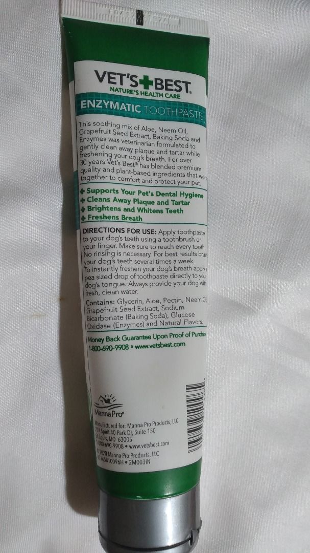 Vet's best enzymatic toothpaste for dogs, Pet Supplies, Health