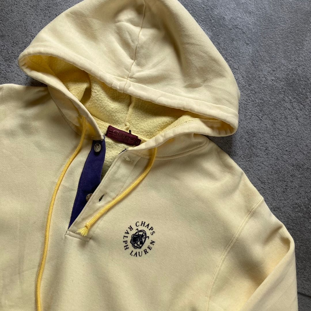 Chaps ralph lauren hoodie yellow on sale